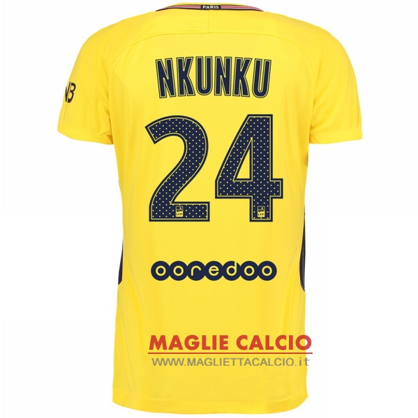 nuova maglietta paris saint germain 2017-2018 nkunku 24 seconda